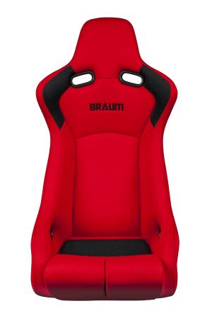 Universal (Can Work on All Vehicles) Venom-R Series Fixed Back Bucket Seat - Red Cloth / Carbon Fiber