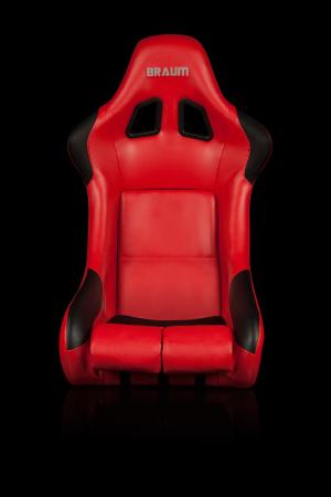 Universal (Can Work on All Vehicles) FIA Approved Falcon Series Fixed Back Racing Seat - Red Leatherette