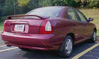 98-00 Accord 4dr, 99-03 Nubira California Dream Custom Style Paintable Wing - Measure Down: 15 1/2