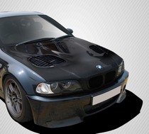 1999-2006 BMW 3 Series 2DR Carbon Creations GTR Hood (Carbon Fiber)