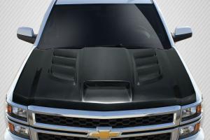 2014-2015 Chevrolet Silverado Carbon Creations Viper Look Hood - 1 Piece