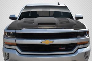 2016-2018 Chevrolet Silverado Carbon Creations Viper Look Hood - 1 Piece