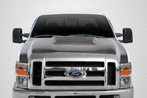 2008-2010 Ford Super Duty F250, 2008-2010 Ford Super Duty F350 F450 Carbon Creations Raptor Look Hood - 1 Piece