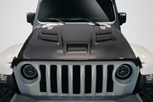 2019-2019 Jeep Wranger JL Carbon Creations Viper Look Hood - 1 Piece