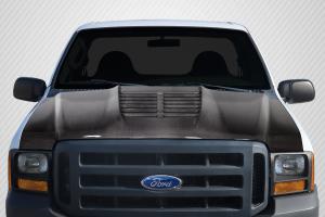 1999-2007 Ford Super Duty F250, 1999-2007 Ford Super Duty F350 F450 F550, 2000-2005 Ford Excursion Carbon Creations GT500 V2 Hood - 1 Piece