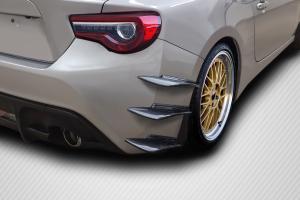 2013-2020 Scion FR-S, 2013-2020 Subaru BRZ Carbon Creations GT500 V3 Rear Bumper Canards - 6 Piece