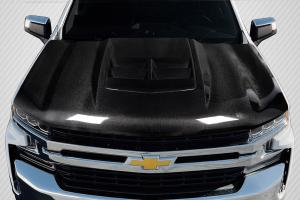 2019-2021 Chevrolet Silverado 1500 Carbon Creations ZL1 Look Hood - 1 Piece