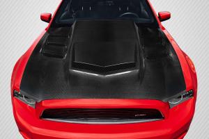 2013-2014 Ford Mustang Carbon Creations Interceptor Hood - 1 Piece