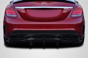 2015-2020 Mercedes C Class W205 Carbon Creations Weaver Sport Rear Diffuser - 3 Pieces