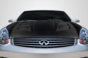 2003-2007 Infiniti G Coupe G35 Carbon Creations Geo6ix DriTech AM-S Hood - 1 Piece