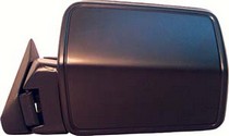 84-93 Jeep Grand Wagoneer, 84-96 Jeep Cherokee (Xj), 86-92 Jeep Comanche CIPA Manual Remote Mirror - Driver Side Non-Foldaway Non-Heated (Black)