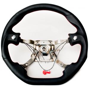 Mazda Miata NA Enhanced Steering Wheel for Mazda Miata NA Leatherette with Maroon Stitching