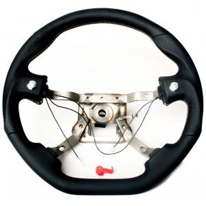 Mazda Miata NA Enhanced Steering Wheel for Mazda Miata NA Leatherette with Silver Stitching