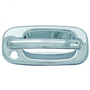 1999-2006 Chevrolet Silverado, 1999-2006 GMC Sierra Coast to Coast Door Handle Covers with Passenger Side Key Hole - Chrome (2-Piece)