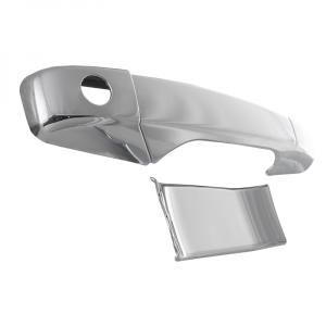 2007-2013 Chevrolet Silverado, 2500, 2007-2013 GMC Sierra Coast to Coast Door Handle Covers without Passenger Side Key Hole - Chrome (2-Piece)