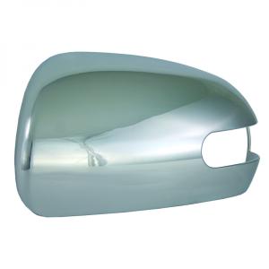 2010-2011 KIA Forte Coast to Coast Full Mirror Covers with Turn Signal - Chrome (2 Piece)