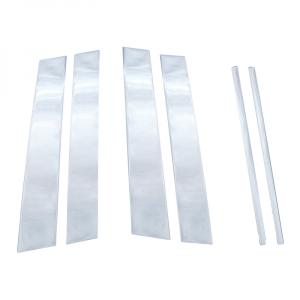 2000-2005 Cadillac Deville, 2006-2011 Cadillac DTS Coast to Coast Pillar Post Covers - Polished Stainless Steel (6-Piece)