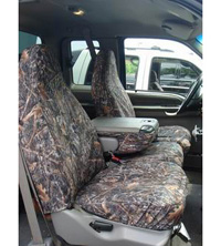 05-07 Honda Ridgeline - Bucket Seats With Adjustable Headrests, Console (Covered) With Or Without Seat Airbags Covercraft Seat Saver True Timber Camo (Conceal Brown)