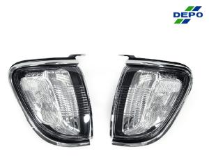 2001-2004 Toyota Tacoma DEPO Clear Corner Lights With Chrome Trim