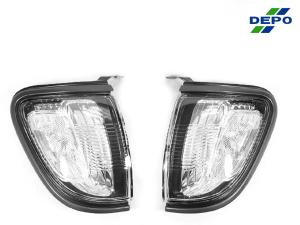 2001-2004 Toyota Tacoma DEPO Clear Corner Lights With Black Trim