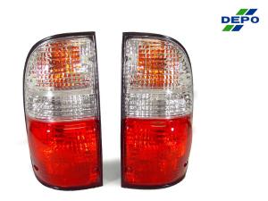 2001-2004 Toyota Tacoma DEPO Red/Clear Rear Tail Lights