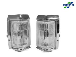 1988-1989 Nissan Hardbody Pick-Up Truck DEPO Clear Front Corner Lights