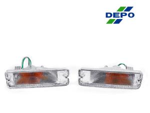 1989-1990 Nissan 240SX S13, 1990-1992 Stanza DEPO Clear Bumper Signal Lights