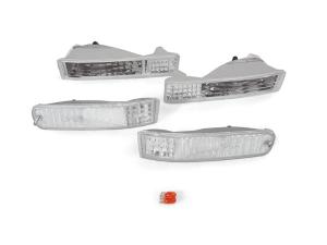 1992-1996 Honda Prelude DEPO Crystal Clear 4 Piece Bumper Signal Lights Set