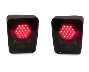 2007-2015 Jeep Wrangler Jk DEPO Black Smoke LED Tail Lights