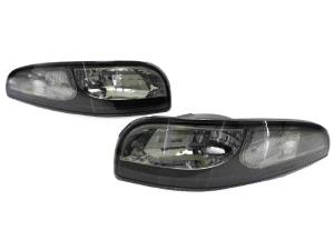 1997-2004 Chevy Corvette C5 DEPO Black Smoke Front Signal Bumper Lights