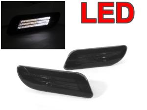 1998-2003 Mercedes W208 Clk, 98-04 R170 Slk DEPO Crystal Smoke White LED Bumper Side Marker Lights