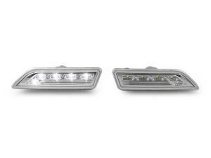 2006-2011 Mercedes W219 Cls-Class DEPO Clear White LED Front Bumper Side Marker Lights