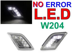 2008-2011 Mercedes W204 C-Class DEPO Clear White LED Bumper Lights