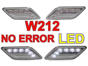 2010-2013 Mercedes W212 E- Class 4D/5D DEPO Crystal Clear White LED Side Marker Lights