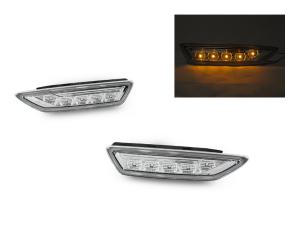 2009-2012 Mercedes R230 Sl Class (Non-Amg) DEPO Clear Amber LED Bumper Side Marker Lights