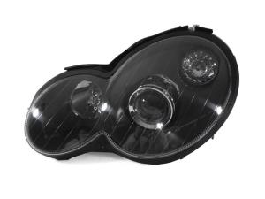 2001-2005 Mercedes W203 2D Coupe DEPO Black Projector Headlights