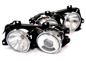 1989-1996 Bmw E34 5 Series, 88-94 E32 7 Series DEPO Euro Lhd Smiley Projector Headlights - Set