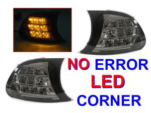 1999-2001 Bmw E46 2D/Cabrio DEPO Crystal Smoke Amber LED Corner Lights