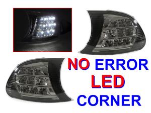 1999-2001 Bmw E46 2D/Cabrio DEPO Crystal Smoke White LED Corner Lights