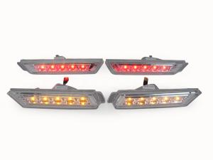 2010-2015 Chevy Camaro DEPO Clear LED Amber Front / Red Rear Bumper Side Marker Lights