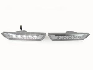 2010-2015 Chevy Camaro DEPO Clear LED White Rear Bumper Side Marker Lights