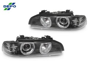 1997-2000 Bmw E39 DEPO Angel Eye D2S Projector Headlights With LED Signal With Motor