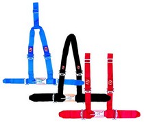 All Cars (Universal), All Jeeps (Universal), All Muscle Cars (Universal), All SUVs (Universal), All Trucks (Universal), All Vans (Universal) DJ Safety 4-Point Harness - Bolt-In with Pads (Red)