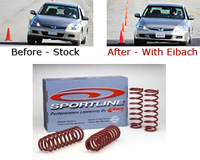 98-02 Chevrolet Camaro V8, 98-03 Pontiac Firebird V8 Eibach Lowering Springs - Sportline (Lowers Front:1.6 inch/ Rear:1.6 inch)