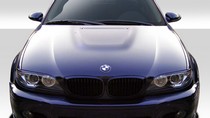 1999-2006 BMW 3 Series 2DR, Must use 04-06 post facelift kidney grills Duraflex M3 Look Hood