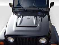 1997-2006 Jeep Wrangler Fits non highline fenders only Duraflex Heat Reduction Hood, 1 Piece