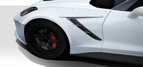 2014-2016 Chevrolet Corvette Duraflex Gran Veloce Wide Body Front Fender Flares, 2 Piece