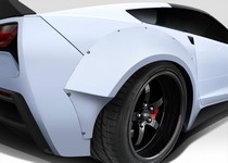 2014-2016 Chevrolet Corvette Duraflex Gran Veloce Wide Body Rear Fender Flares, 2 Piece