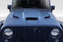 2007-2017 Jeep Wrangler Duraflex Hellcat Look Hood, 1 Piece