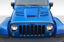 2007-2016 Jeep Wrangler Duraflex Viper Look Hood, 1 Piece